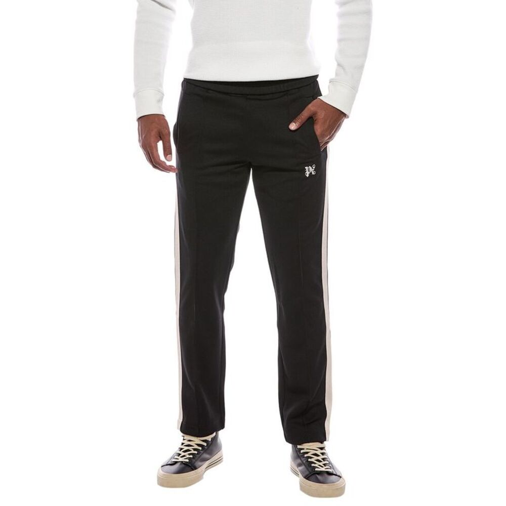 Palm Angels Mens  Taped Sweatpant, Black